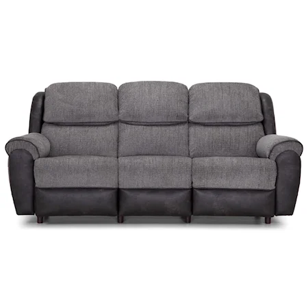 Power Reclining Sofa with Two-Tone Fabric